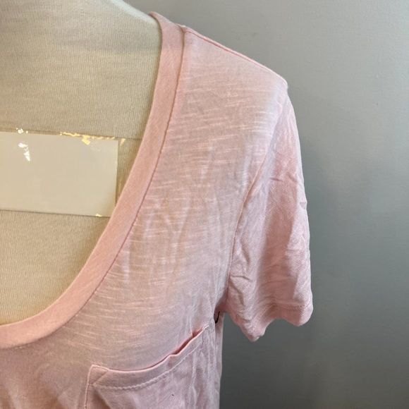 NWOT CASLON Rounded V-Neck T-Shirt in Pink Chintz (M)‎ - Picture 4 of 10